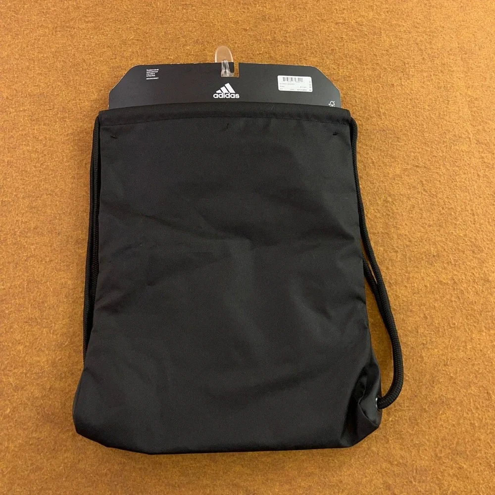 Adidas Unisex OS Black Alliance II Sackpack Drawstring Gym Bag NWT